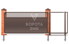 Откатные ворота 2250×2800 ЗМК-6898