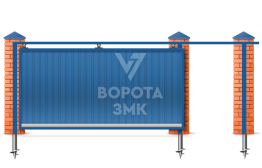 Откатные ворота механические 10 метров 10000×2300 ЗМК-8210