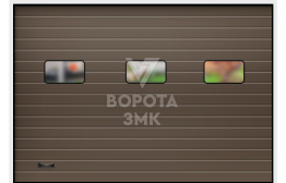 Ворота подъемные секционные гаражные Дорхан 2250×2500 ЗМК-2912